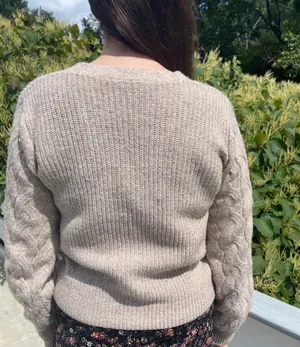 Classic tan cardigan thumbnail 4
