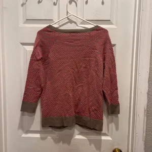 Gap Womens Pink Brown Polka Dot Cotton 3/4 Sleeve Cardigan Sweater Large Y2K thumbnail 5