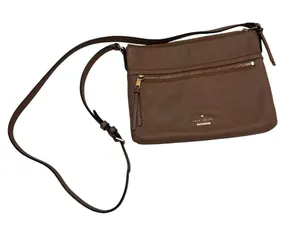Kate Spade Jackson Street Gabriele Crossbody Bag Brown Leather‎ Adjustable Strap thumbnail 1