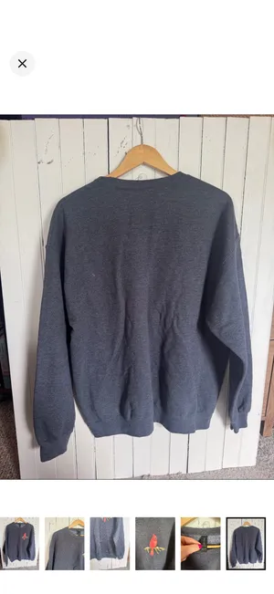 Gildan Crewneck Sweatshirt Dark Heather Blue Size L thumbnail 6