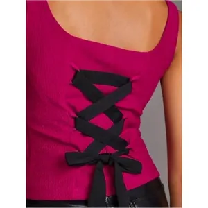 Maeve by Anthropologie Tie-Back Tank Top Pink 1X NWT thumbnail 3