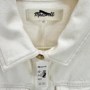 Madewell Denim Boxy Shirtdress Vintage Canvas White Relaxed Mini Small NWT thumbnail 9