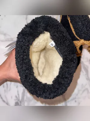 La Mondiale Zermatt Sheepskin Après-Ski Boots Black Size 36 NWT thumbnail 7