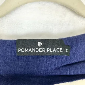Tuckernuck Pomander Place Linen Blend Darcy Dress Size Small Navy Blue thumbnail 6