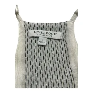 Liverpool Los Angeles tiered maxi dress vintage white & black boho sz Large thumbnail 5