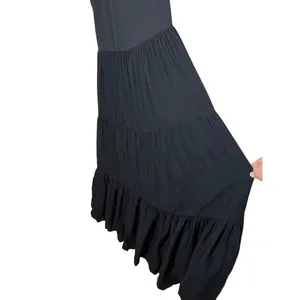 Soft‎ Surroundings Black Tiered Sleeveless Maxi Dress Womens Tall Large thumbnail 5