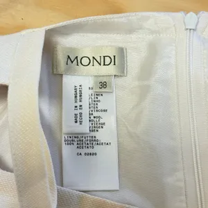 Mondi Yellow Striped Linen‎ Wool Blend Sheath Dress Square Neck Size 38 Hungary thumbnail 6