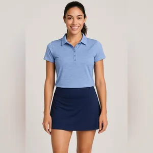 Skechers Womens Blue Golf Tennis Polo Shirt L Athleisure Sporty Coastal Casual thumbnail 2