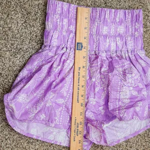 Free People Movement The Way Home Women‎ S Purple Paisley High Rise Shorts thumbnail 8