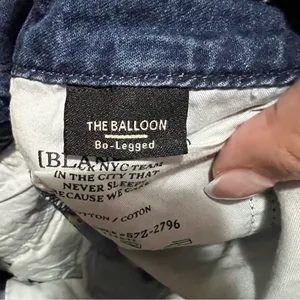 Blank NYC The Balloon Bo Legged‎ High Rise Pleated Flowy Trouser Denim Jeans thumbnail 9