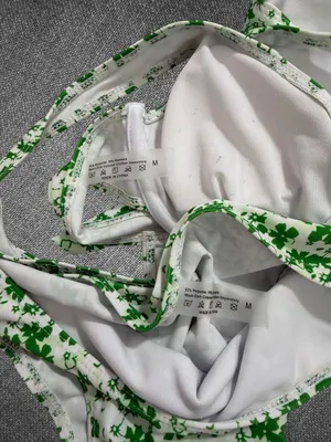 Green Floral Underwire Two Piece Bikini Set High Waisted Swimwear thumbnail 5