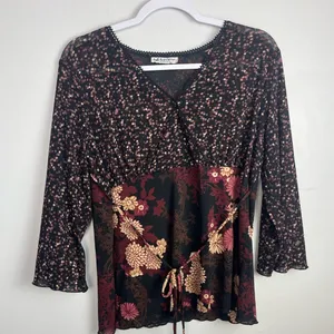 Y2K self esteem multi print blouse thumbnail 1