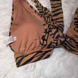 Aerie Animal-Print Swim Top - Brown/Black thumbnail 3