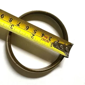 Brass mother of pearl vintage bangle bracelet thumbnail 4