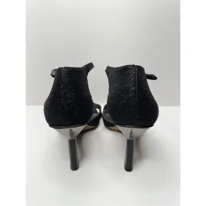 Franco Sarto‎ Sandals Size 8.5 Black Leather Ankle Strap Square Toe Dress Heels thumbnail 8
