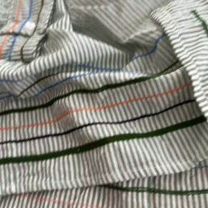 NWOT Roller Rabbit Murello Ada green stripe button down blouse cotton India thumbnail 6
