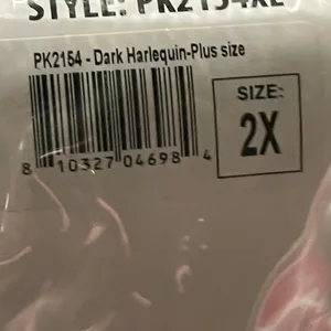 NEW Party King Dark Harlequin Sexy Clown Costume Size 2X thumbnail 4