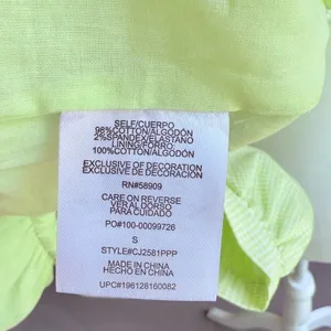 Copper Key Gingham Green Cropped Top with Puff Sleeves Size Small thumbnail 10