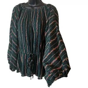 Roller Rabbit Mateaus Linden Cotton Gauze Peasant Blouse thumbnail 6