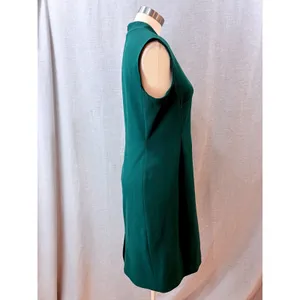 MM.LaFleur Etsuko Dress Hunter Green Sleeveless V-Neck Sheath Pockets Size 10‎ thumbnail 3