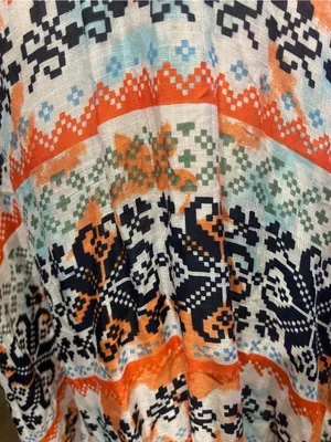 Boho Southwestern Watercolor Kimono Cardigan Lightweight Open Front Duster Wrap thumbnail 4