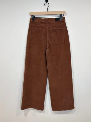 🌟 Dl1961 🌟 Hepburn Wide Leg 27" High Rise Corduroy Stretch Jeans Brown Sz 26 thumbnail 10