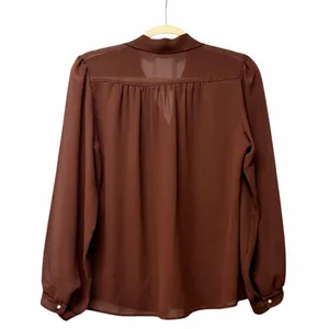Elegant Brown Women's Blouse thumbnail 3