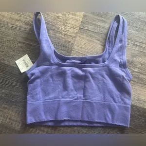 NWT Anthropologie Seamless Square‎ next Crop Tank Blue Size XXS/XS thumbnail 2