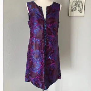 J Crew Sleeveless Floral Print Jacquard Shift Dress in Midnight 0 thumbnail 3
