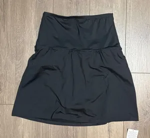 Lands End Womens Black High Waisted Swim Skirt with Built-in Brief Size 8 NWT thumbnail 1