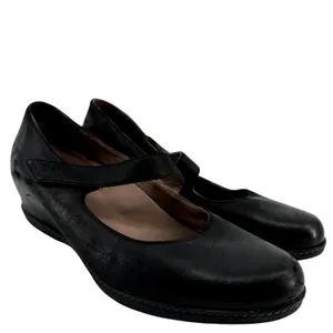 Dansko Lanie Mary Jane Wedge Burnished Nubuck Leather Memory Foam Black 10.5 thumbnail 2