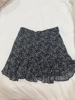 Navy Blue Floral Skirt thumbnail 4