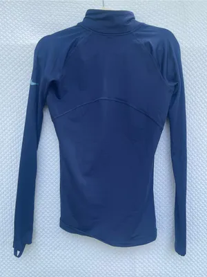 Nike Pro Hyperwarm Women’s Navy Blue 1/2 Zip Long Sleeve Training Top DES thumbnail 4