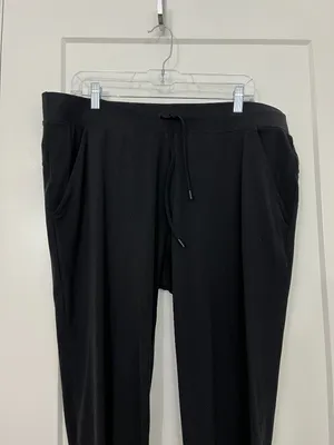Athleta Size XL Black Straight Leg Drawstring Pants with Pockets thumbnail 2