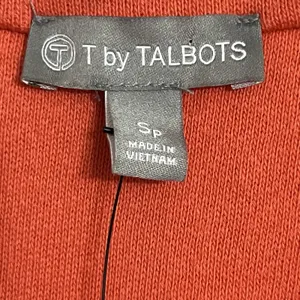 T By Talbots Orange Puffer Vest Full Zip Size Small Petite New With Tags‎ thumbnail 8