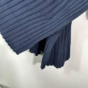 Simply Vera, Vera Wang Navy Blue Short Sleeve Oversized Poncho Cut Sweater Knit S/M thumbnail 4