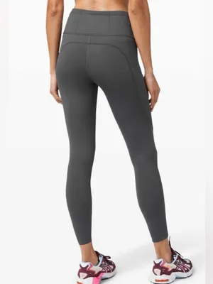 Lululemon Fast and Free Tight II 25" *Non-Reflective Nulux Graphite Grey thumbnail 2