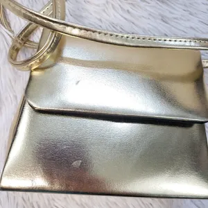 Small Gold Evening Formal Party Purse Shoulder Bag thumbnail 4