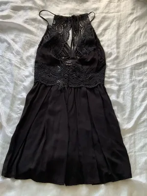 Francesca's Black Lace Romper thumbnail 2