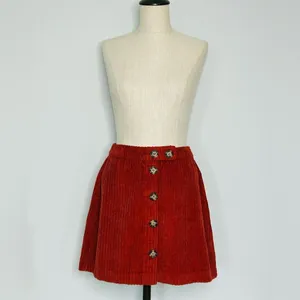 Urban Outfitters BDG Jumbo Corduroy Button-Down Mini Skirt in Red Rust sz Small thumbnail 8