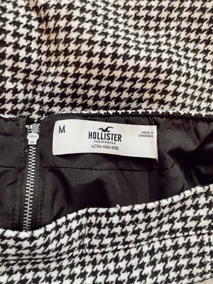 Hollister Black & White Plaid Skirt thumbnail 3
