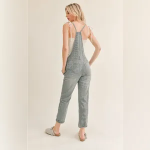 Sage The Label Blue and White Striped Overalls Size Medium‎ NWT thumbnail 4