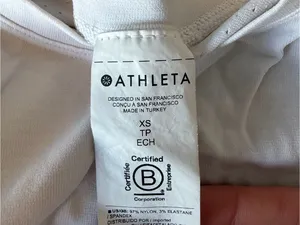Athleta White Sleeveless Cropped Tank thumbnail 3