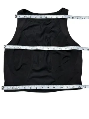 Lululemon Black Longline Sports Bra Size 6 Mesh High Neck Athletic thumbnail 8