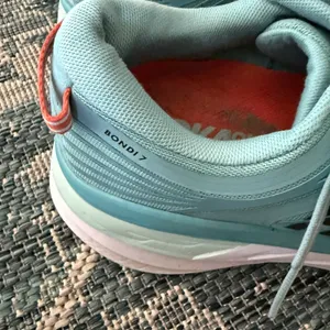 Hoka‎ One One Bondi 7 Shoes Womens Size 10.5 Blue Mesh Athletic Running Cushion thumbnail 4