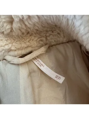 Free People Notched Teddy Sherpa Oversized Peacoat in Oatmeal Size XS thumbnail 6