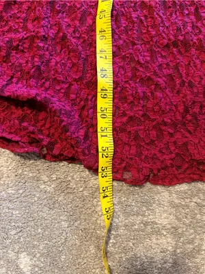 Loft Vintage-Inspired Red Lace Long Sleeve Maxi Dress thumbnail 7