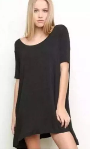 Brandy Melville Black Tee Shirt Dress Women’s One Size thumbnail 1