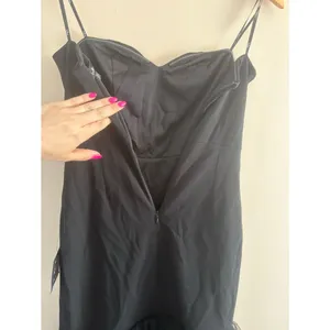 Lulus Dramatic Fanatic Black Strapless Tulle Trumpet Maxi Dress Size Small NWT thumbnail 9