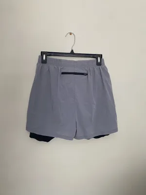 Men’s Athletic Grey 2-in-1 Running Shorts with Built-in Liner thumbnail 2